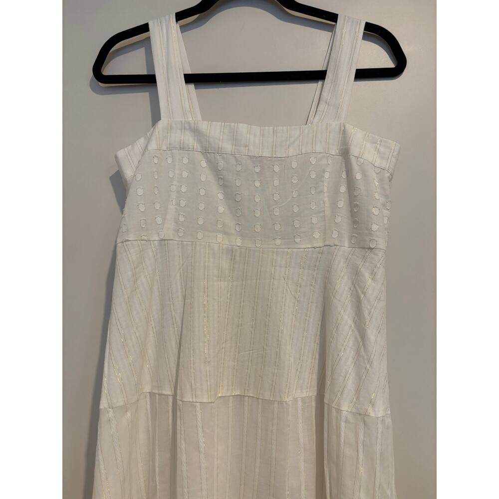 Vince Camuto Tiered Maxi Dress Womens Size Small S White Cottagecore Boho - Picture 2 of 7